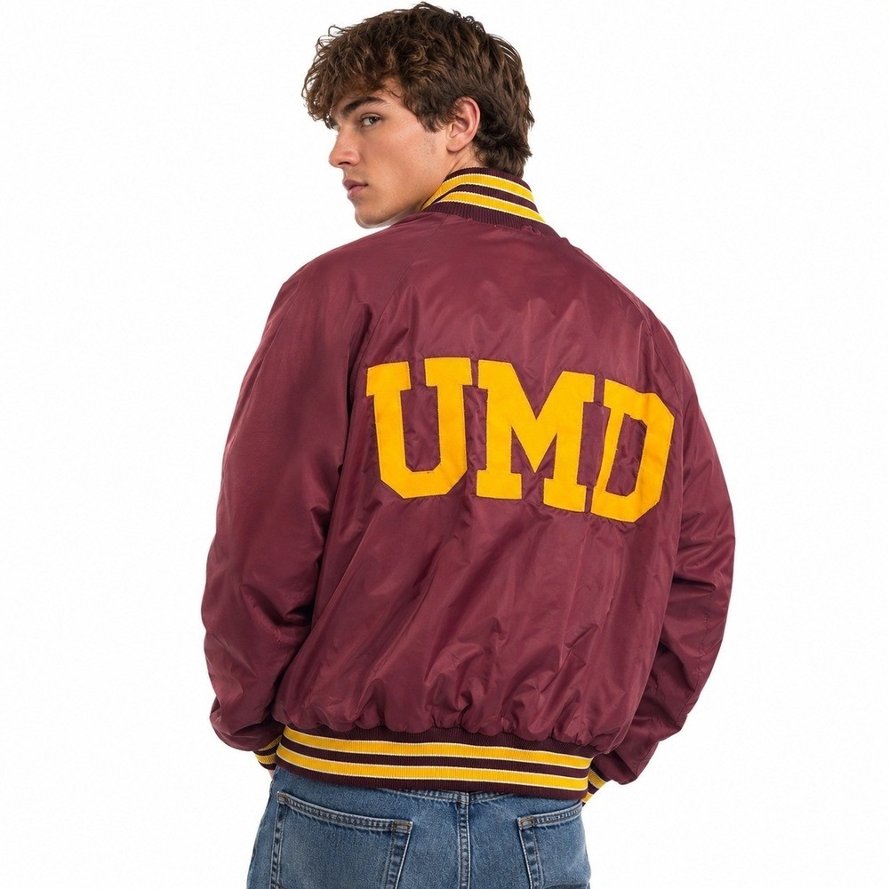 Vintage Champion UMD Bulldogs Varsity Jacket Large Made USA 70s